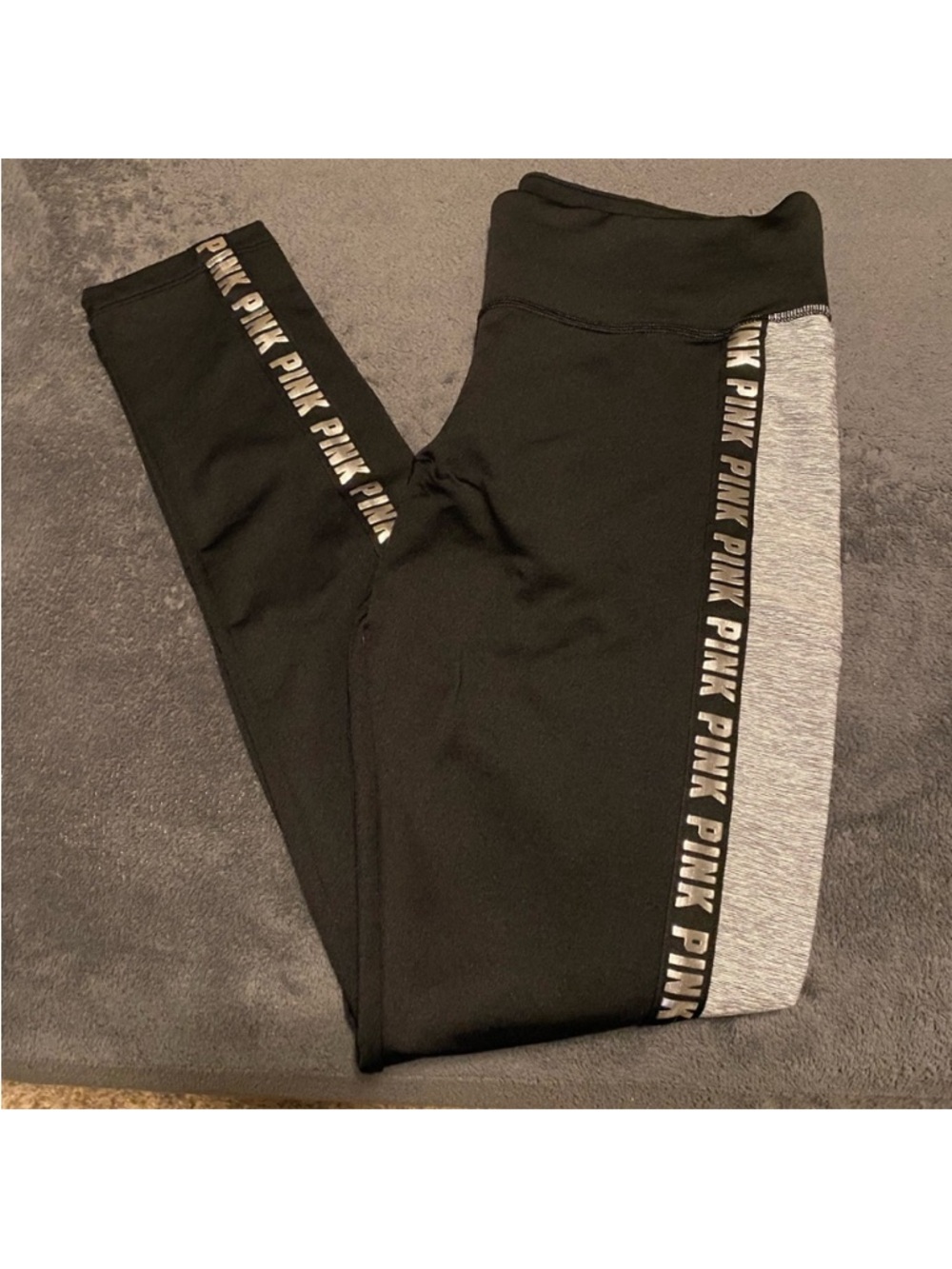 Pink Victoria’s Secret cozy logo leggings